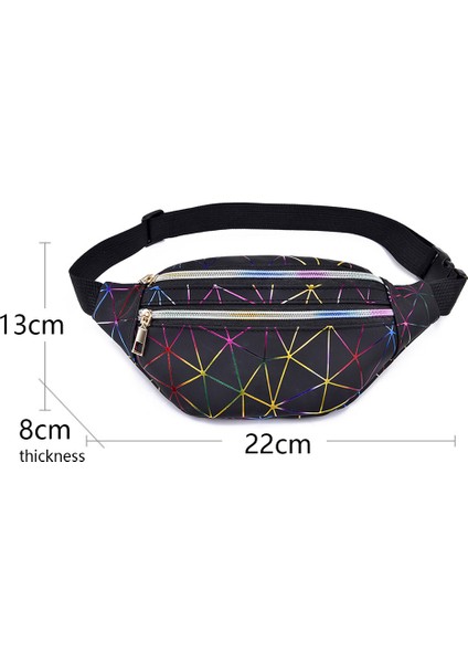 Pu Lazer Omuz Messenger Çanta-Siyah (Yurt Dışından)