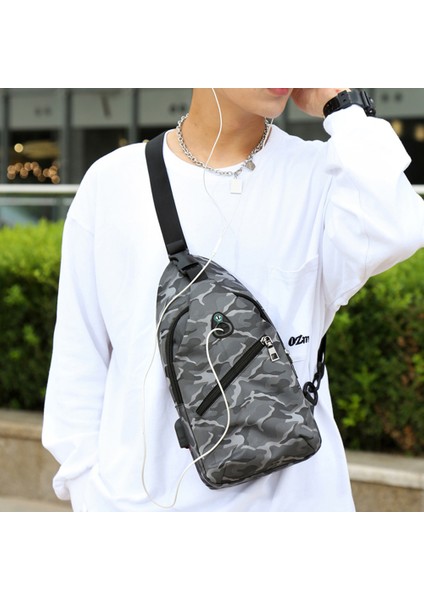 Moda Omuz Messenger Çanta - Gri (Yurt Dışından)