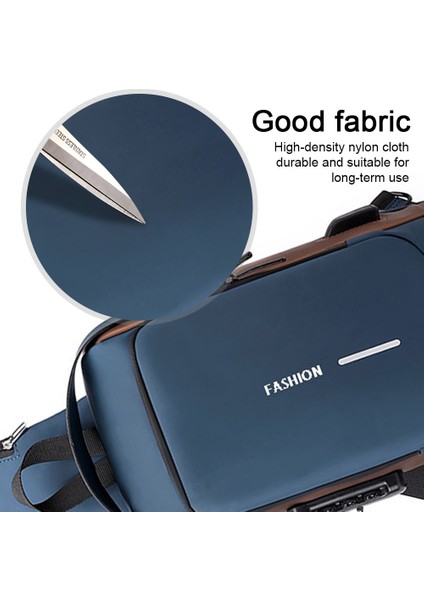 Erkek Göğüs Çantası - Mavi Altın - 10 Inç (Yurt Dışından) modelleri