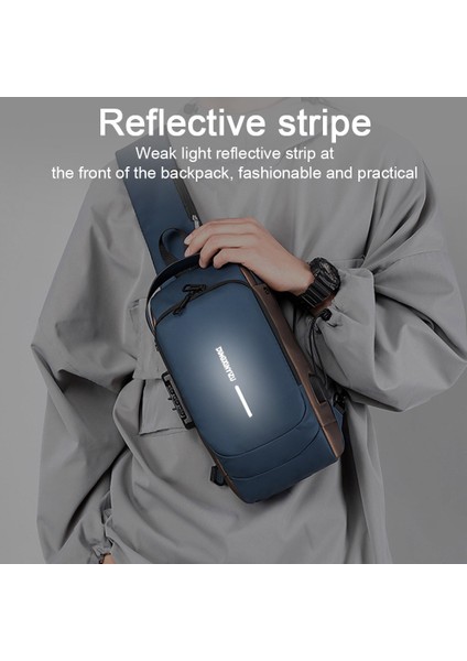 Erkek Göğüs Çantası - Mavi Altın - 10 Inç (Yurt Dışından) indirimleri