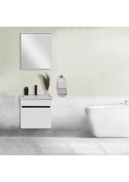 Sözcan Yıldız Banyo Dolabı Takımı 55 cm Beyaz