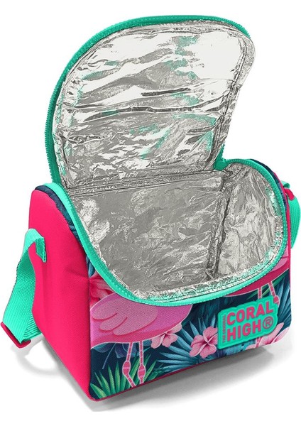 Kids Neon Mercan Su Yeşili Flamingo Desenli 3’lü Okul Çanta Seti SET0114377 fırsatları