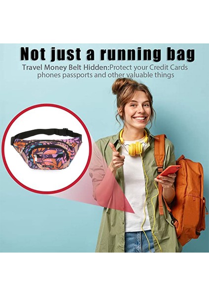 Messenger Moda Bel Çantası Büyük Kapasiteli Spor Çantası Mor (Yurt Dışından)