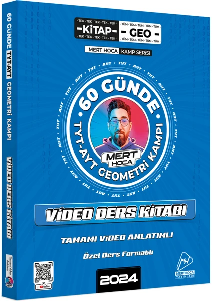 Mert Hoca Yayınları 60 Günde Geometri TYT – AYT 2024 Geometri Kampı Video Ders Kitabı