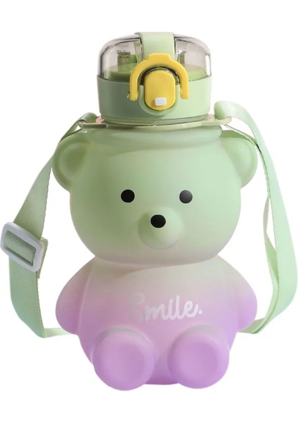 Sevimli Smile Ayıcık Su Matarası Su Şişesi 800ml Suluk