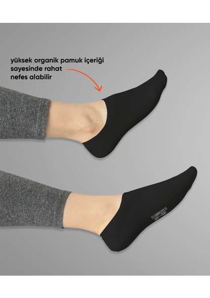 Kadın ve Erkek 6 Lı Spor Ayakkabı Çorabı Sneaker Siyah Beyaz Organik Pamuklu Patik Çorap modelleri