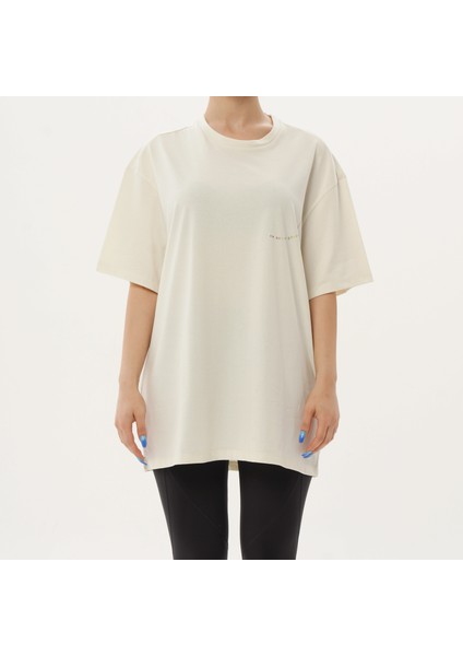 Derneği Hayat Dokunmayla Başlar / Krem Oversize Unisex T-shirt