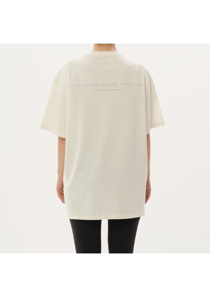 Derneği Hayat Dokunmayla Başlar / Krem Oversize Unisex T-shirt modelleri