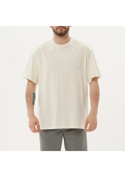 Derneği Hayat Dokunmayla Başlar / Krem Oversize Unisex T-shirt