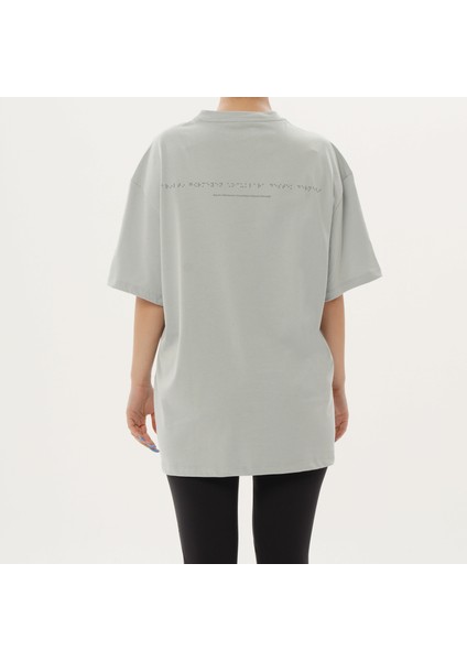 Derneği Hayat Dokunmayla Başlar - Gri Oversize Unisex T-shirt modelleri