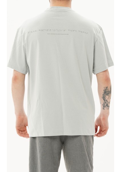 Derneği Hayat Dokunmayla Başlar - Gri Oversize Unisex T-shirt