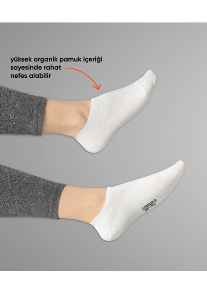 Kadın ve Erkek 6 Lı Spor Ayakkabı Çorabı Sneaker Siyah Beyaz Organik Pamuklu Patik Çorap fiyatları