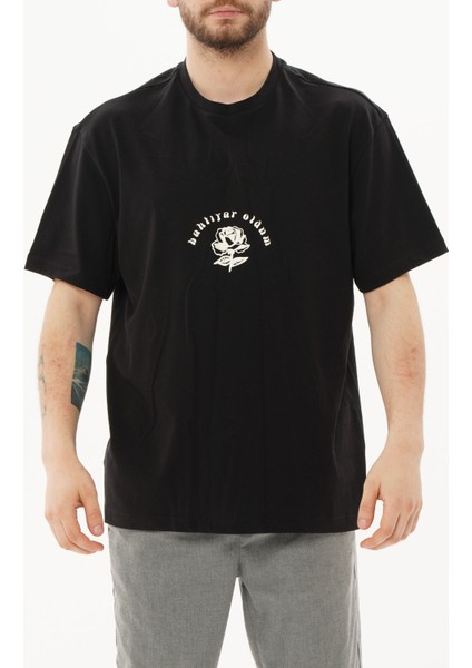 Derneği Hayat Dokunmayla Başlar - Siyah Oversize Unisex T-shirt