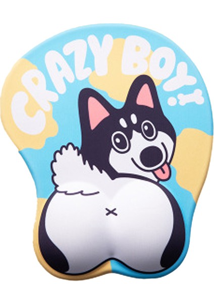 Bilek Desteği Jelli Hayvan Mouse Pad Husky Için 3D Pet Mat (Yurt Dışından)