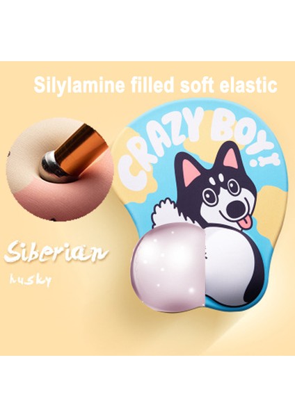 Bilek Desteği Jelli Hayvan Mouse Pad Husky Için 3D Pet Mat (Yurt Dışından) modelleri
