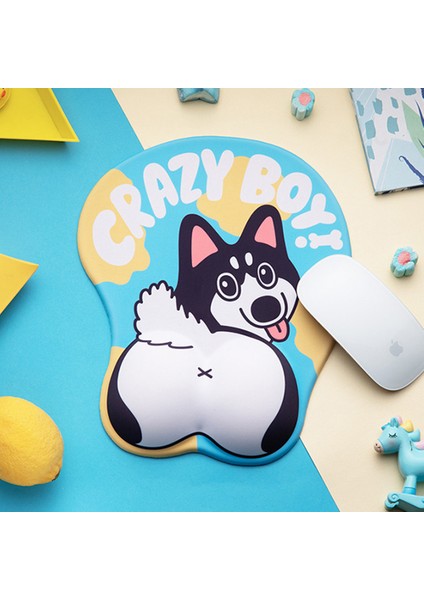 Bilek Desteği Jelli Hayvan Mouse Pad Husky Için 3D Pet Mat (Yurt Dışından) fırsatları