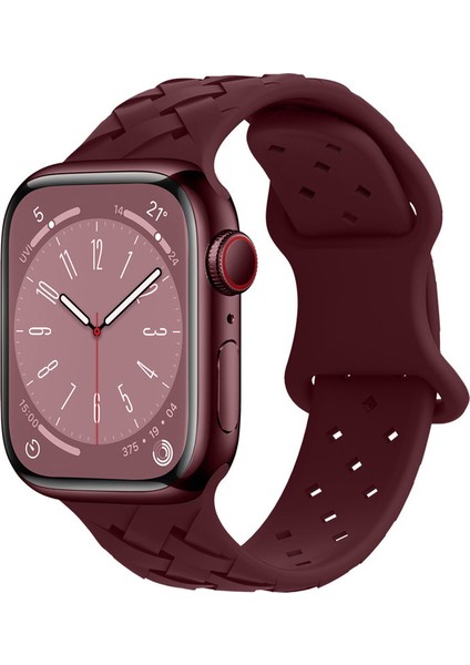 Apple Watch Seri Ultra 1/2 10 9 8 7 6 5 4 3 2 Se Uyumlu (42/44/45/46/49) mm Yeni Desen Silikon Kordon