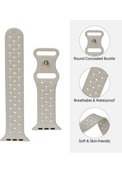 Apple Watch Seri Ultra 1/2 10 9 8 7 6 5 4 3 2 Se Uyumlu (42/44/45/46/49) mm Yeni Desen Silikon Kordon fiyatları