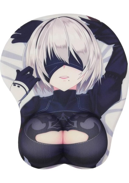 Jel Bilek Destekli Kaymaz Mouse Pad (Siyah) (Yurt Dışından)