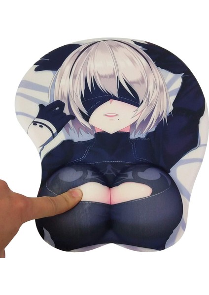 Jel Bilek Destekli Kaymaz Mouse Pad (Siyah) (Yurt Dışından) fırsatları