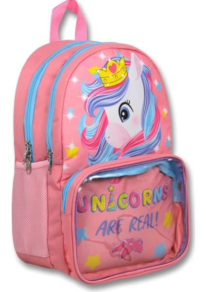 Cennec Şeffaf Bölmeli Pembe Unicorn Ilkokul Sırt Çantası Seti - Kız Çocuk fiyatları