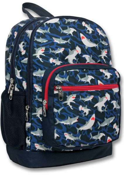 Cennec Dört Bölmeli Lacivert Kırmızı Köpekbalığı Ilkokul Sırt Çantası Seti - Erkek Çocuk fiyatları