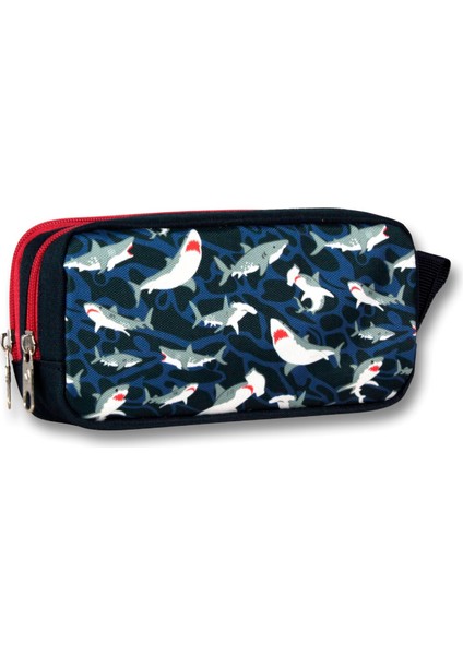 Cennec Dört Bölmeli Lacivert Kırmızı Köpekbalığı Ilkokul Sırt Çantası Seti - Erkek Çocuk fırsatları