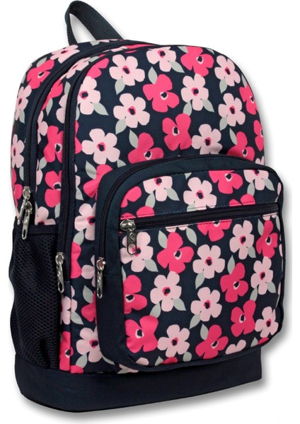 Cennec Dört Bölmeli Siyah Kırmızı Çiçekler Ilkokul Sırt Çantası ve Beslenme Seti - Kız Çocuk fiyatları