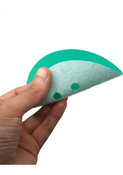 Yeşil Esnek Cırtlı Disk Zımpara 125 mm 8 Delikli 1000 Kum