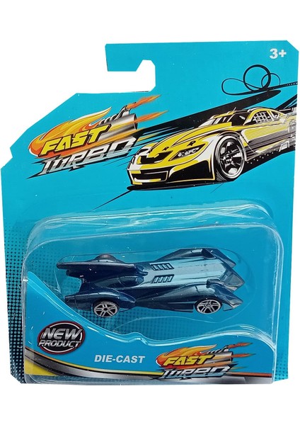 Turbo Mavili Yarasa Araba Die Cast 1:64 Ölçekli Metal Tasarım