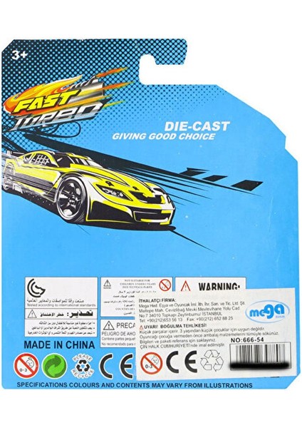 Turbo Mavili Yarasa Araba Die Cast 1:64 Ölçekli Metal Tasarım