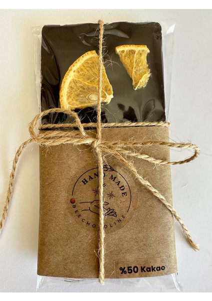 Beechocolate El Yapımı Özel Tasarım Bitter Çikolata - %50 Kakao - Glütensiz