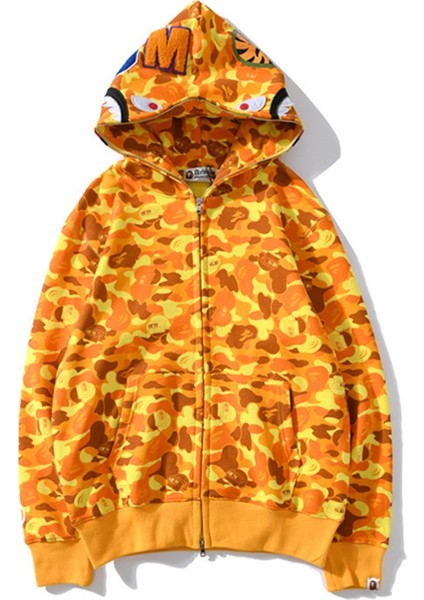 Gelgit Marka Köpekbalığı Kafası Eape Kapşonlu Fermuar Ince Kesit File Kumaş Erkek ve Kadın Giyim (Yurt Dışından)