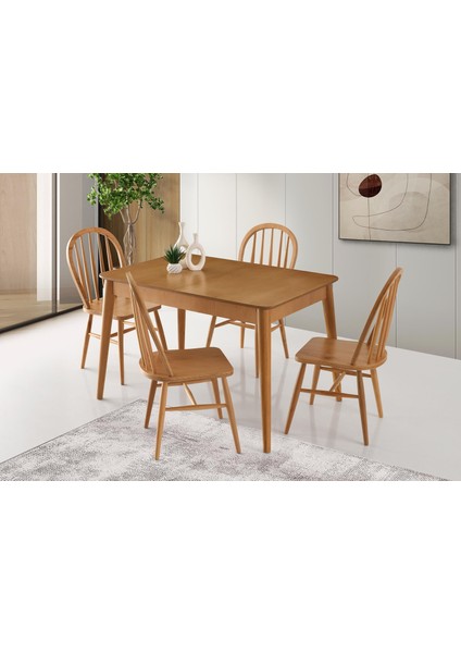 Yakut Amerikan Açılır Yemek Masa Sandalye Takımı 80X120