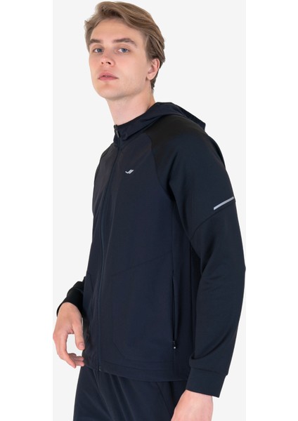 Lacivert Erkek Fermuarlı Kapüşonlu Sweatshirt 23N-1115 fırsatları