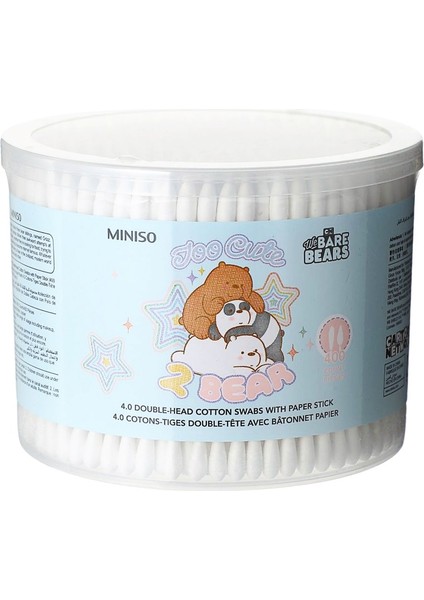 We Bare Bears Lisanslı Kulak Çubuğu 400 Adet