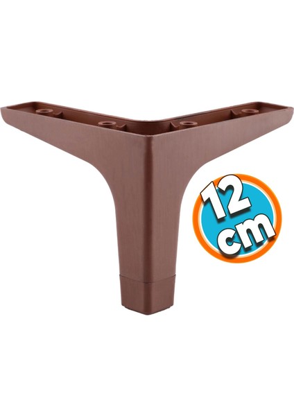 Mobilya Kanepe Çekyat Sehpa Tv Ünitesi Koltuk Ayağı 12 cm Ceviz Baza Ayak