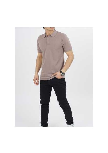 Erkek Regular Polo Yaka Likralı Pamuklu Spor Trend T-Shirt