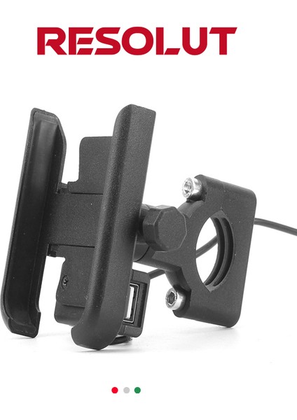Motosiklet Telefon Tutucu USB Şarjlı Alüminyum Alaşım Gidon Bağlantılı fiyatları