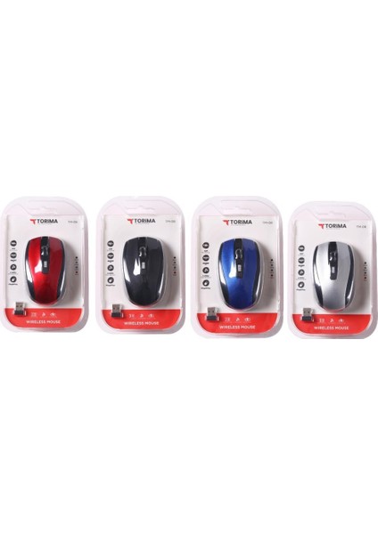 Tm-08 Kablosuz Yan Tuşlu Kırmızı Optik Mouse
