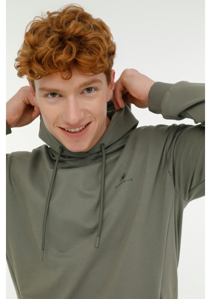 M-SN73 Basıc Hoodie 3fx Haki Erkek Sweatshirt indirimleri