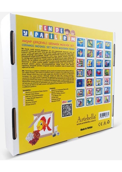 22 I Çocuk Ahşap Çerçeveli Seramik Mozaik Set 20X20 cm modelleri