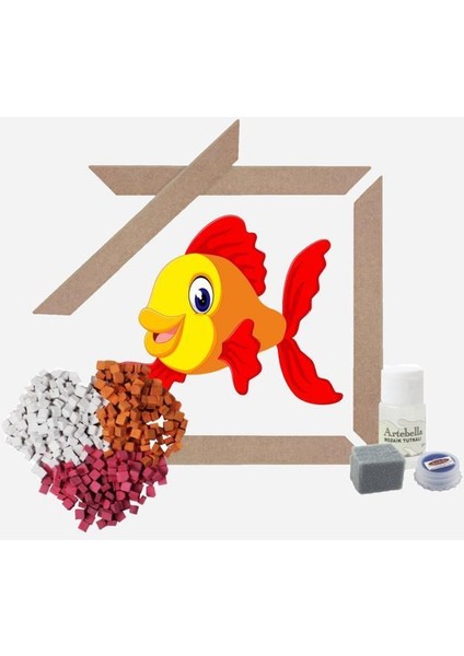 22 I Çocuk Ahşap Çerçeveli Seramik Mozaik Set 20X20 cm fırsatları