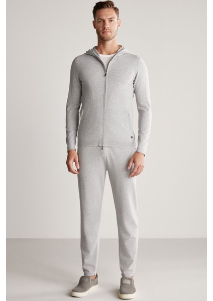 Slim Fit Gri Kapüşonlu Ince Hırka fiyatları