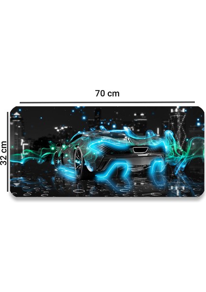 SonicTouch Fütüristik Desenli Kaydırmaz Gaming Oyuncu Masaüstü Dikişsiz Klavye Pad/ped 32X70cm modelleri