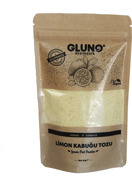 Gluno Glutensiz Limon Kabuğu Tozu 80 G