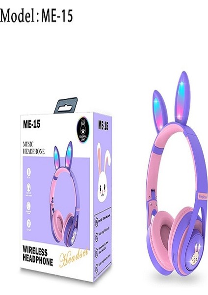 Bugs Bunny Tavşan Kulaklık Bluetooth Mikrofonlu Renkli LED Işıklı Rabbit Kulaklık fiyatları