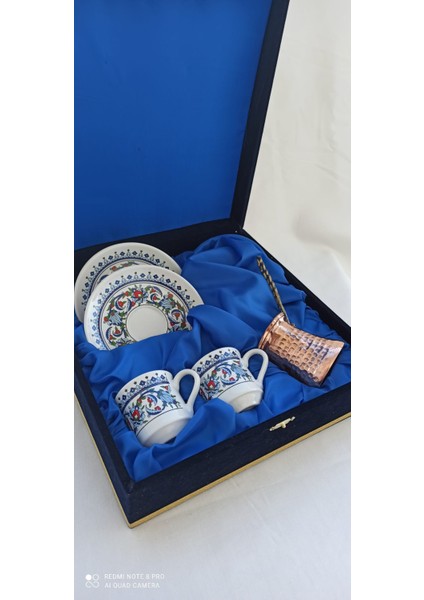 Kadife Kutulu Bakır Cezveli Ikili Porselen Fincan Takımı fiyatları