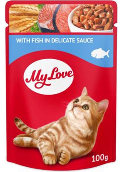 My Love Sos Içinde Balik Etli Pouch Kedi Mamasi 100 gr x 6 Adet Nrmsa