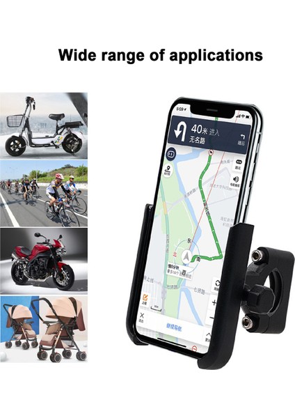 Gidon Bağlantılı Alüminyum Gövdeli Motosiklet-Bisiklet Telefon Tutucu